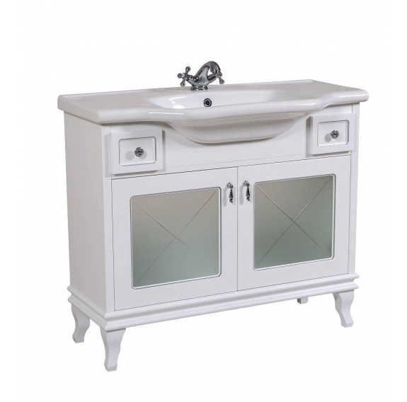 Тумба з раковиною в білому кольорі