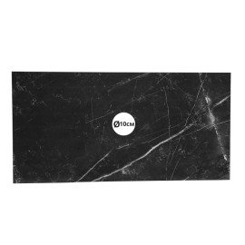 Тумба Манхеттен білий мат зі стільницею 100 см та умивальником One 67 см Овал чорний