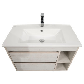 Тумба Шельф (нордленд) 85 см з умивальником "Arte" (консольна)