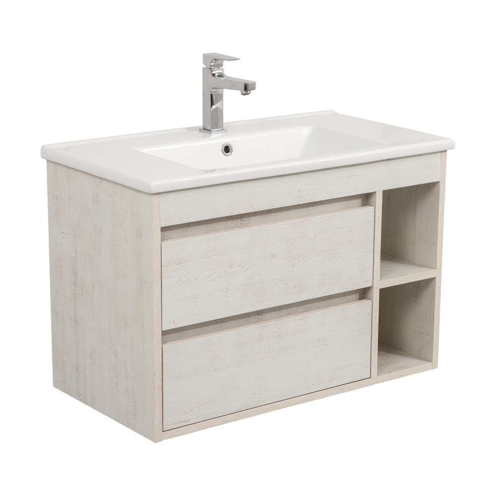 Тумба Шельф (нордленд) 85 см з умивальником "Arte" (консольна)