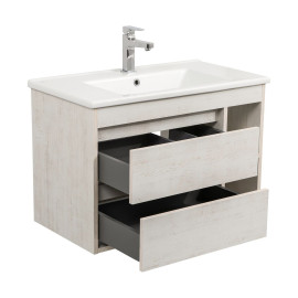 Тумба Шельф (нордленд) 85 см з умивальником "Arte" (консольна)