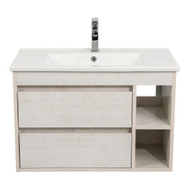 Тумба Шельф (нордленд) 85 см з умивальником "Arte" (консольна)