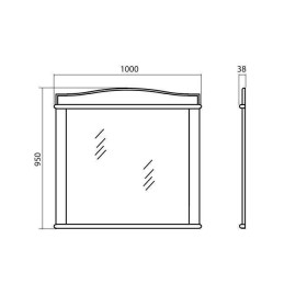 Дзеркало Мікела 100 см Ваніль