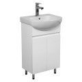 Тумба "Uno" (білий глянець) 50 см з умивальником "Руна"