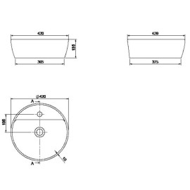 Умивальник One 42 см