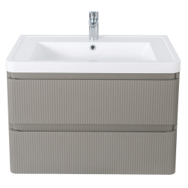 Меблі Акцент ЛЮКС (STONE-GREY-MATT) з умивальником Ваr 75 см (консольні)