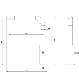 Змішувач кухонний Terni 02 чорний мат