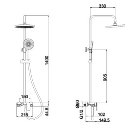 GIRONA 01 CHROME Душова система