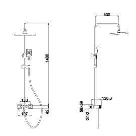 GESSIE BLACK MATTE Душова система