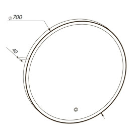 Дзеркало Лоренцо white D-70, сенсор, підсвітка
