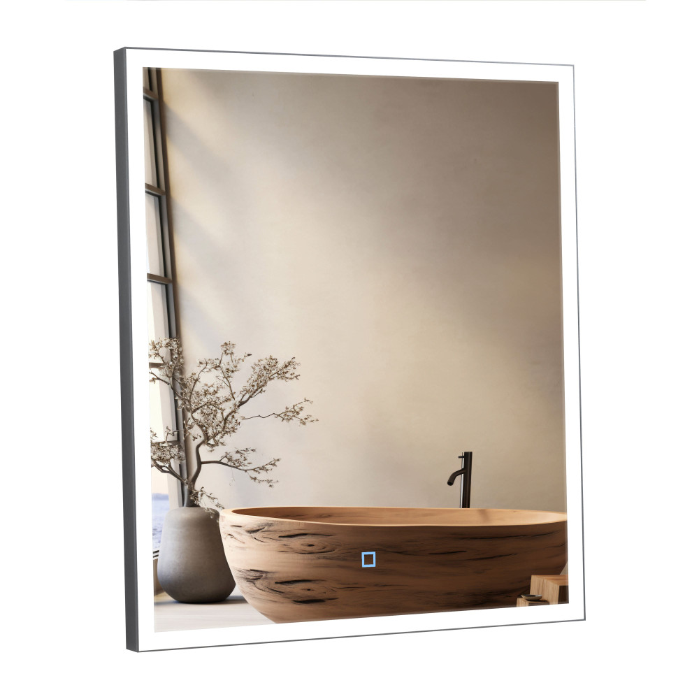 Дзеркало Люче black 60x70, сенсор, підсвітка