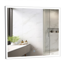 Дзеркало Люче black 80x70, сенсор, підсвітка