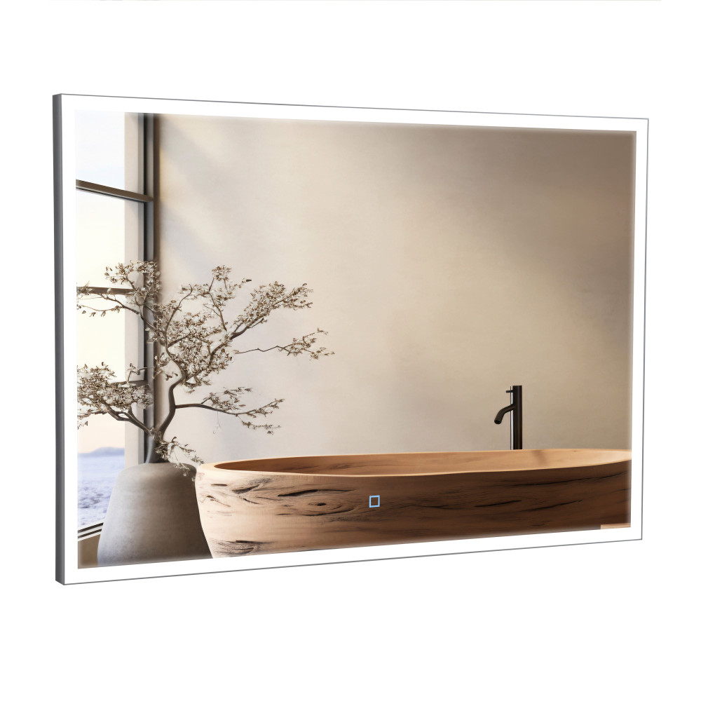 Дзеркало Люче black 100x70, сенсор, підсвітка