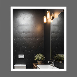 Дзеркало Люче white 60x70, сенсор, підсвітка