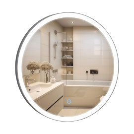 Дзеркало Лоренцо black D-50, сенсор, підсвітка