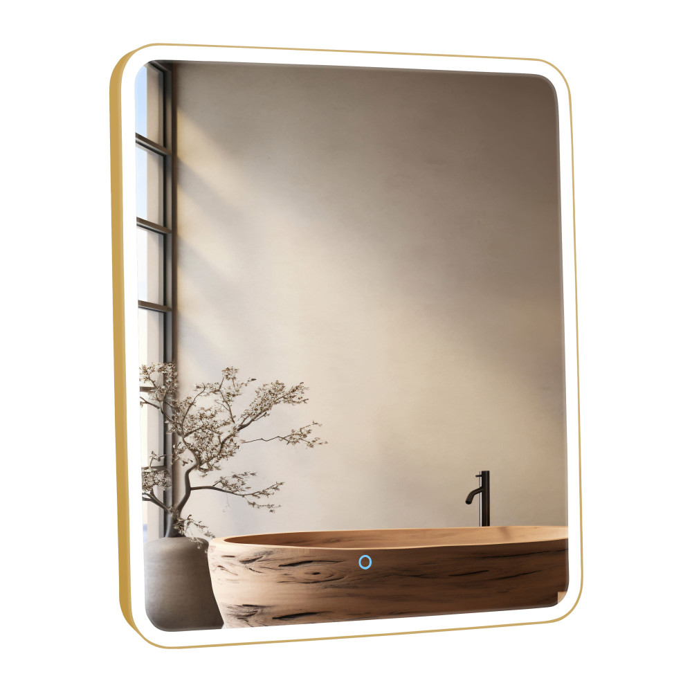 Дзеркало Донато gold 60х70, сенсор, підсвітка