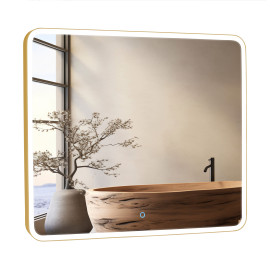 Дзеркало Донато gold 80х70 sensor з підсвіткою