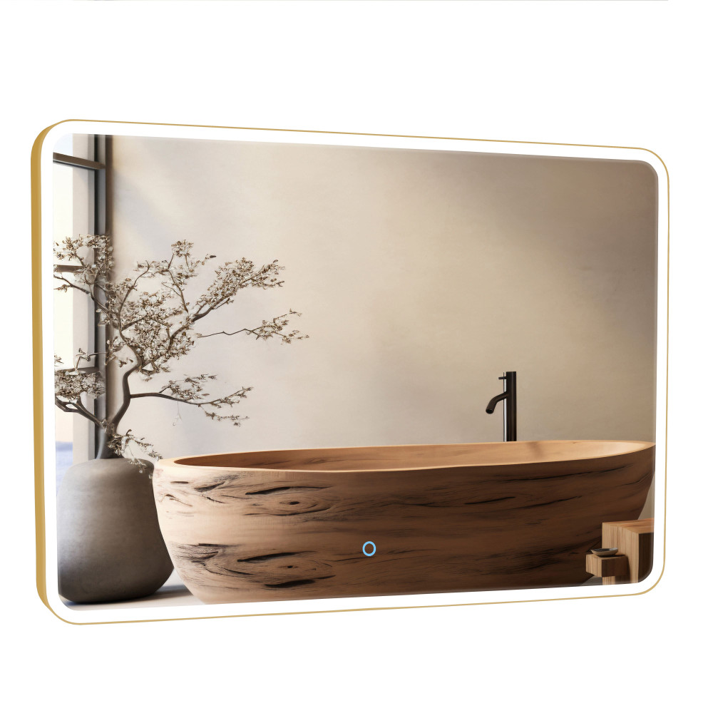 Дзеркало Донато gold 100х70, сенсор, підсвітка