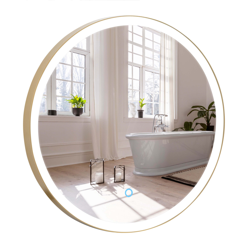 Дзеркало Лоренцо gold D-50, сенсор, підсвітка