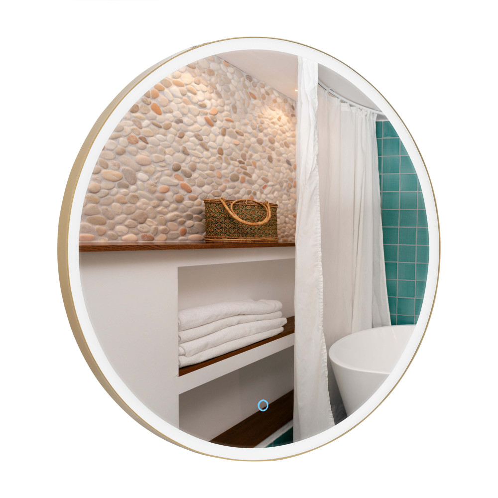 Дзеркало "Lorenzo" gold D-70 sensor з підсвіткою