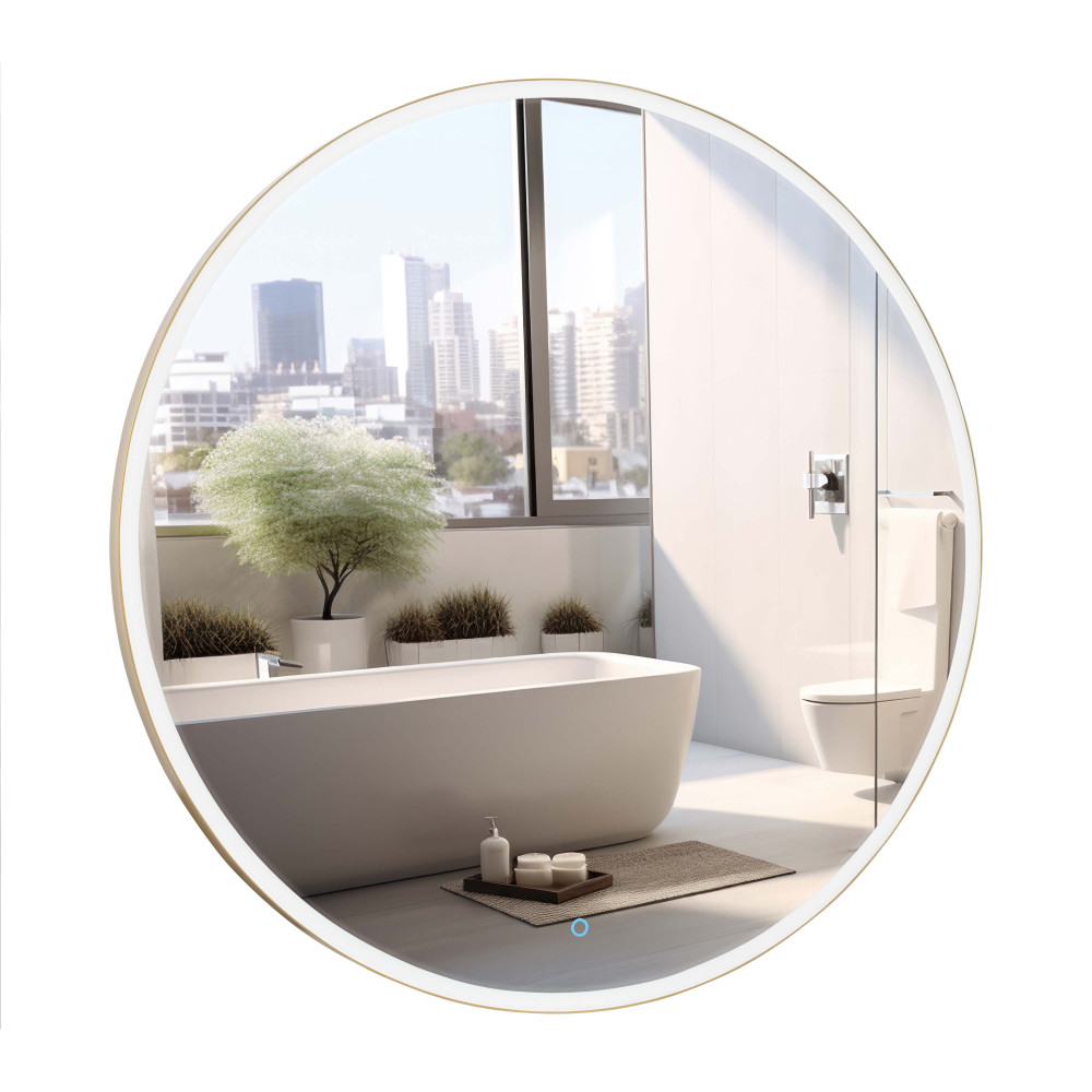 Дзеркало Лоренцо gold D-100, сенсор, підсвітка