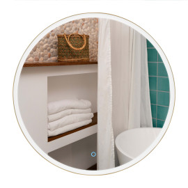 Дзеркало "Lorenzo" gold D-70 sensor з підсвіткою