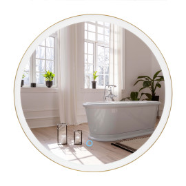 Дзеркало Лоренцо gold D-50, сенсор, підсвітка