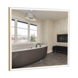 Дзеркало Люче gold 80x70, сенсор, підсвітка
