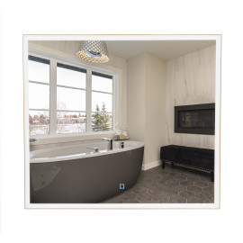 Дзеркало Люче gold 80x70, сенсор, підсвітка