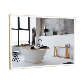 Дзеркало Люче gold 100x70, сенсор, підсвітка