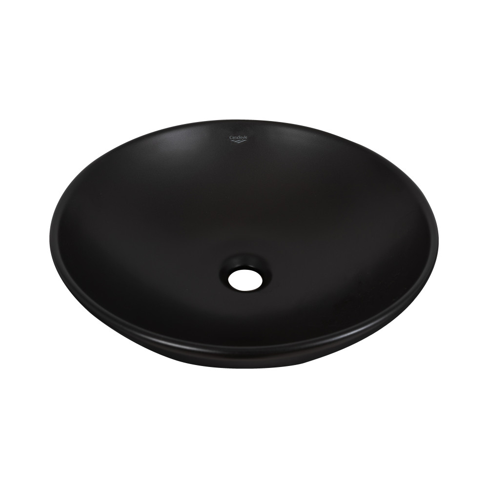 Умивальник Zero круглий 46 см чорний мат