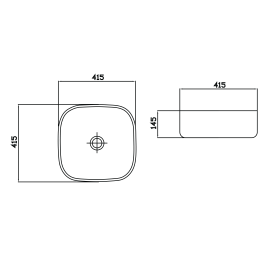 Умивальник Delos Line Soft Square
