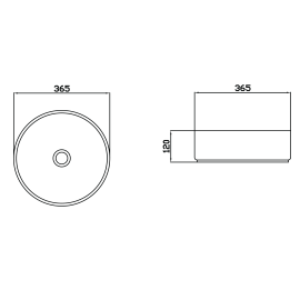 Умивальник Venus Dark Round Marble