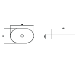 Умивальник Venus Dark Oval Marble