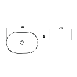 Умивальник Venus Grey Oval Marble