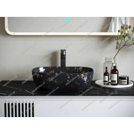 Умивальник Venus Dark Gold Curve Marble